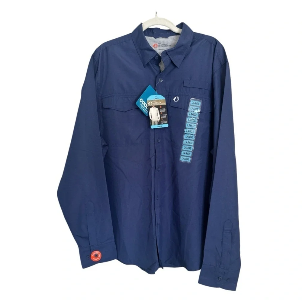 Navy Blue Lightweight Shirt Jacket with Relaxed Fit